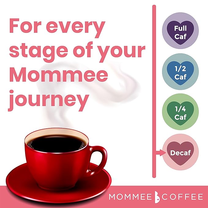 Mommee Coffee - Decaf | Low Acid, Organic, Fair Trade, Water Processed | Whole Bean, 22 oz.