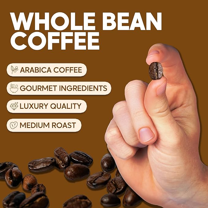 Sarasota Coffee Whole Bean Hazelnut | Medium Roast Gourmet Flavored Coffee Beans | Low Acid, Mold Free, Specialty Grade Bulk Beans | 5lb (80 oz)