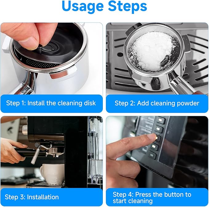 2PCS 54mm Espresso Backflush Cleaning Disc for Breville Machines, Rubber Backflush Disc Compatible with BES870XL BES878BSS BES880 BES840XL etc, Cleaning Kit Replacement Part for Breville