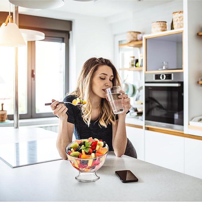 Frcctre 2 Pack Coffee Pods Holder, Plastic K Cup Holder Coffee Capsule Pods Storage Container Creamer Organizer, Round Serving Bowl Candy Dish Fruit Salad Bowl