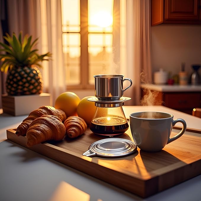 1 Set Vietnamese Coffee Filter Stainless Steel Coffee Pot Drip Infuse Cup Brewing Teapot No Need Paper Drip Coffee Pot Machine Filter Attractive processing