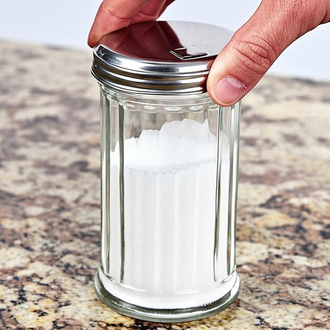 BNYD Glass Sugar Shaker Dispenser Pourer, 5.5 inch