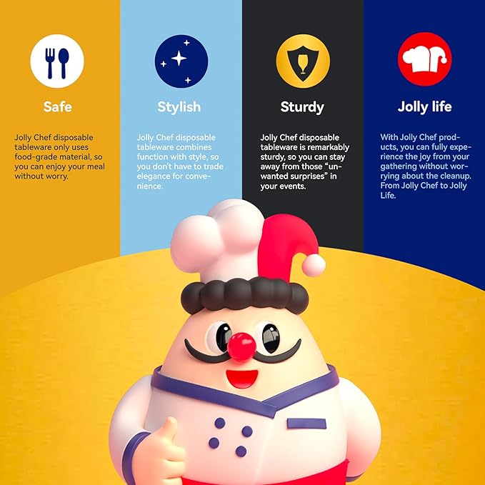 JOLLY CHEF 12oz Paper Coffee Cups 100 Pack, Disposable To Go Coffee Cups with Lids, Sleeves and Stirrers for Christmas