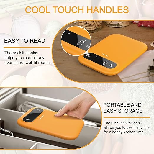 Digital Food Scale 11lb/0.01oz, Kitchen Scales Digital Weight Grams and Oz for Weight Loss, Baking and Cooking,LED Display