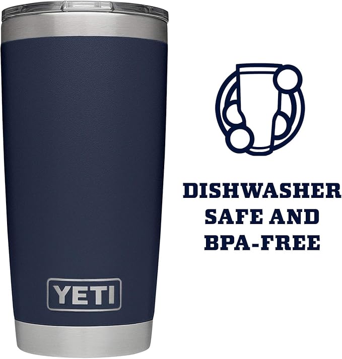 YETI Rambler 20 oz Stainless Steel Vacuum Insulated Tumbler w/MagSlider Lid
