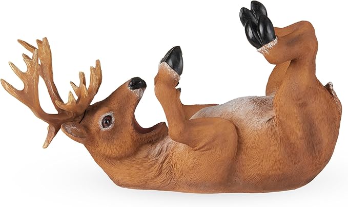 TRUE Buzzed Buck Bottle Holder for Kitchen Decor or Bar Carts, Bottle Rack for Wine Decor Bottle Storage, Detailed Polyresin Novelty Animal Wine Display