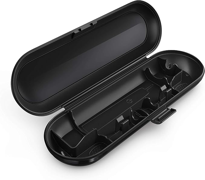 Philips Sonicare ProtectiveClean 5300 Rechargeable Electric Toothbrush, with Pressure Sensor, 3 Cleaning Modes, SmarTimer and QuadPacer, with 2 Bonus Brush Heads, Travel Case, Black, Model HX6423/34