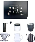 DS&DV Coffee Maker Set,Incl,Conical Filter Cup, Server, Pour Over Kettle, Cup, Manual Grinder,Hand Brewing for Camping and Traveling Personal Bar (6 in 1 Coffee Makers)