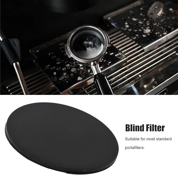 Backflush Cleaning Disc, Rubber Blind Filter Disk Insert Cleaning Backflush Disc Pad Blind Filter Disk Tool for Espresso Machines