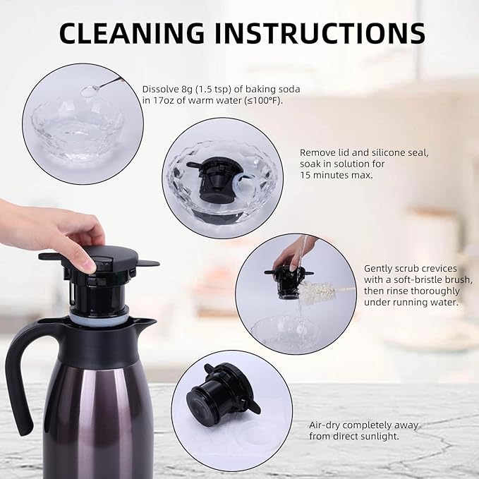 GiNT Stainless Steel Thermal Coffee Carafe Lid (Lid, universal)