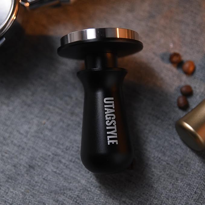 53.3mm Espresso Tamper: Coffee Tamper with Calibrated Spring Loaded - 30lb Espresso Hand Tamper - 100% Stainless Steel Flat Base Fits for 54mm Portafilter Basket