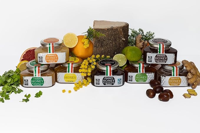 Louisa's Coriander Honey | Award-Winning Italian Raw & Pure Honey | TA 10+ (MGO 263+) | 100% Traceable | Sustainably Sourced | GMO, Gluten & Allergen Free | 350g