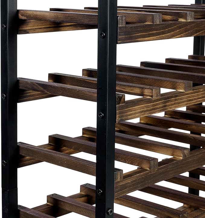 MyGift Wine Rack Freestanding Floor Stand, 6 Tier Wine Bottle Shelf - Holds up to 36 Bottles (Solid Wood)", since unit is 6 rack.