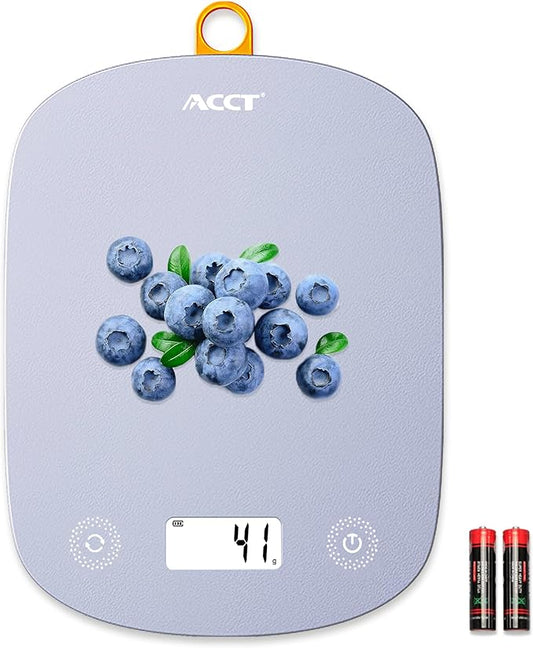 Digital Food Scale 11lb/0.1oz, Digital Kitchen Scale Weight in Grams & Oz, Cook Scale for Baking and Meal Prep, 6 Units with Tare Function, LCD Display (Purple)