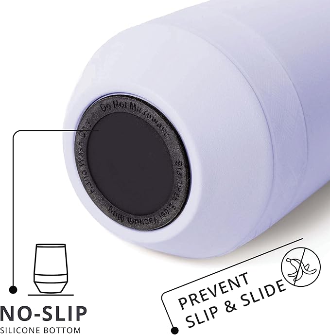 Elemental Recess Wine Tumbler - Triple Wall Insulated Stainless Steel Coffee Mug for Hot & Cold Drinks - Portable Cup with Shatterproof Sip Lid for Camping, Outdoor & Travel - 10oz - Ice Blue