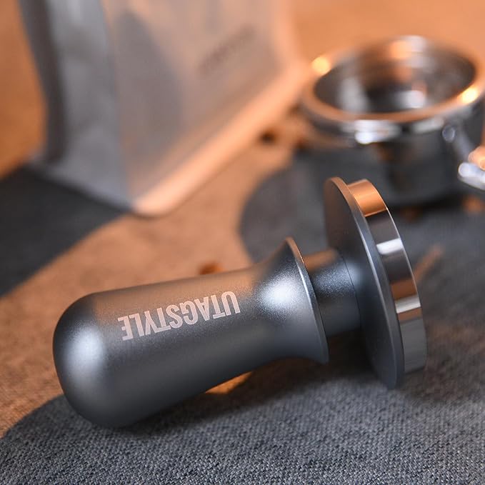 53.3mm Espresso Tamper Coffee Tamper with Calibrated Spring Loaded Barista Espresso Hand Tamper Stainless Steel Flat Base Leveling Coffee Press Tamper Fits for 54mm Portafilter Basket