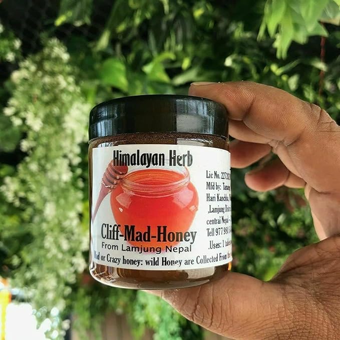 Wild Himalayan Cliff Honey Red Honey Harvested by Indigenous Tribes Wildflower Nectar 150 Gram from Lamjung Nepal