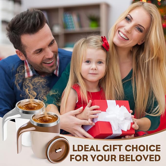 Automatic Magnetic Stirring Coffee Mug, Magnetic Stirring Cup Rotating Home Office Travel Mixing Cups,Stainless Steel Self Mixing Mug for Coffee/Milk/Tea/Hot Chocolat (Coffee-Rechargeable)