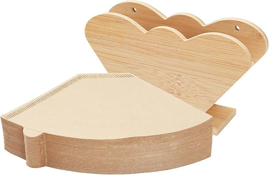 110 Count #4 Cone Coffee Filters with Holder Set, Fits 8-12 Cup, Tear-Resistant Seams, Unbleached