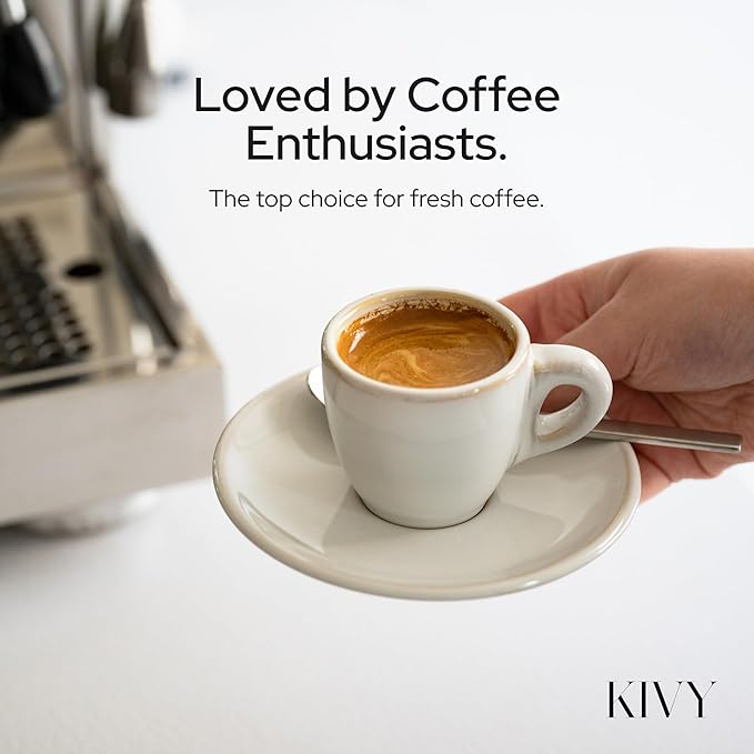 KIVY Vacuum Seal Coffee Canister [AIRTIGHT] - Coffee Canister with Airtight Lid - Airtight Coffee Jar - Air Tight Coffee Container - Vacuum Storage (Glass)