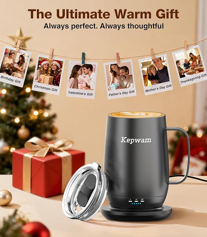 Heated Coffee Mug T2-Plus, 20oz Leading Large Capacity Self Heating Coffee Mug, Up to 8 Hrs Battery & Hot Up to 149℉, Smart Coffee Mug for Women, Men