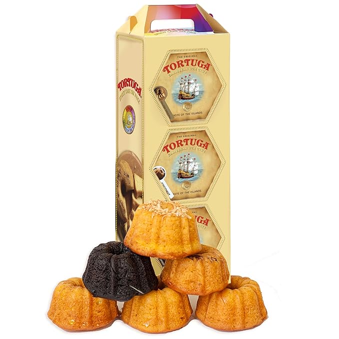 Tortuga Caribbean Cake 4 oz, 6 ct