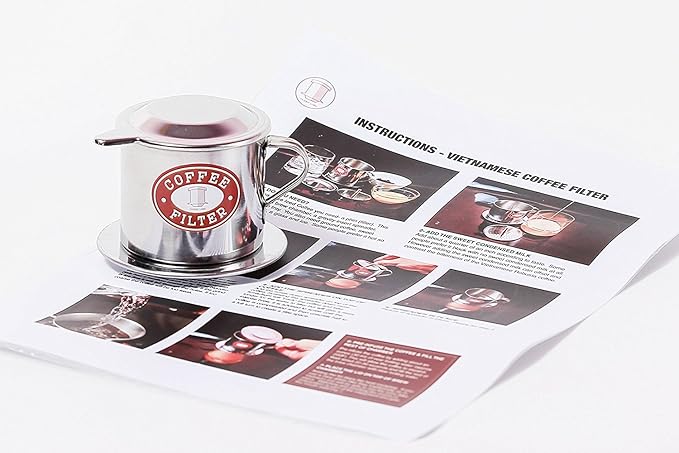 Vietnamese Coffee Phin Filter Set. This kit works well with Trung Nguyen ground Coffee beans. Sizes S to XL in 1, or 2 pack. Screw Down Insert (1, Small (6 oz))