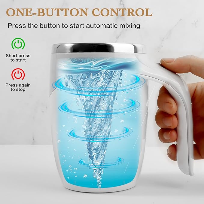 Self Stirring Mug,Rechargeable automatic magnetic Self stirring coffee mug,Rotating Home Office Travel Mixing Cup,To Stir Coffee, Chocolate, Milk, Protein,Cocoa Etc, Great For Office, School, Gym…