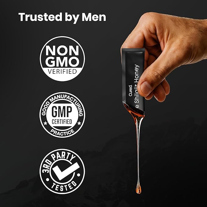 Cured Pure Himalayan Shilajit Honey Sticks | Maximum Strength Shilajit for Men & Women w/ 85+ Trace Minerals | for Energy, Endurance, & Immunity | Non-GMO & Organic Raw Honey Packs