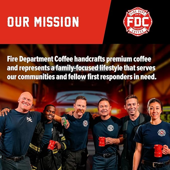 Fire Department Coffee - Gives Back to Firefighters - Vanilla Sprinkle Donut Coffee Beans - Medium Roast - Premium Whole Bean - Roasted in the USA - Veteran Owned - 12 oz