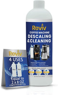 REVIV Coffee Maker Descaling Solution (4 Uses) 16.9 fl oz – Universal Coffee Descaler for Keurig, Nespresso, Breville & Delonghi Machines – Descaler for Multi-Cup & Single Serve Brewers