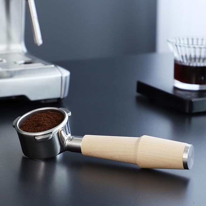 58mm Espresso Tool Set for Breville Dual Boiler, Oracle Jet, and Oracle Touch: Maple Bottomless Portafilter, Calibrated Tamper, Dosing Funnel with Puck Screen, and Adjustable Distributor