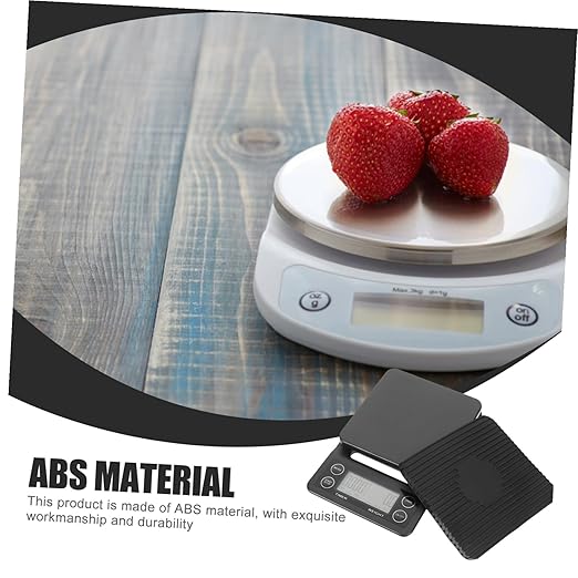 Multifunctional Kitchen Digital Scale with Timer Precision Electronic Coffee and Food Weighing Scale for Baking and Brewing Black Wear-Resistant Design