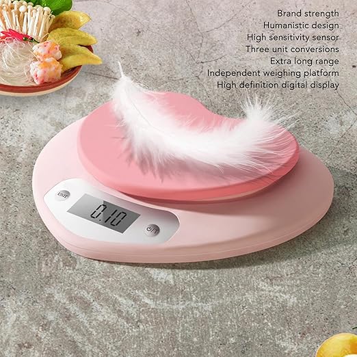 Cute Food Scale, Heart Shaped 1g Precision Coffee Scale Digital Food Acale Rechargeable Nutritional Calculator for Cooking Baking
