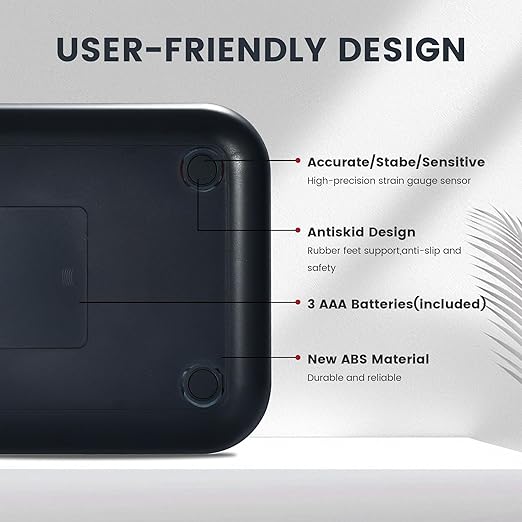 EILISON Smart Kitchen Scale with Bluetooth App, High-Precision Digital Food Scale for Baking, Cooking & Diet, 8000 Food Database, 24 Nutrients, Touchscreen, Tare Function, 5g-8000g Capacity (Red)