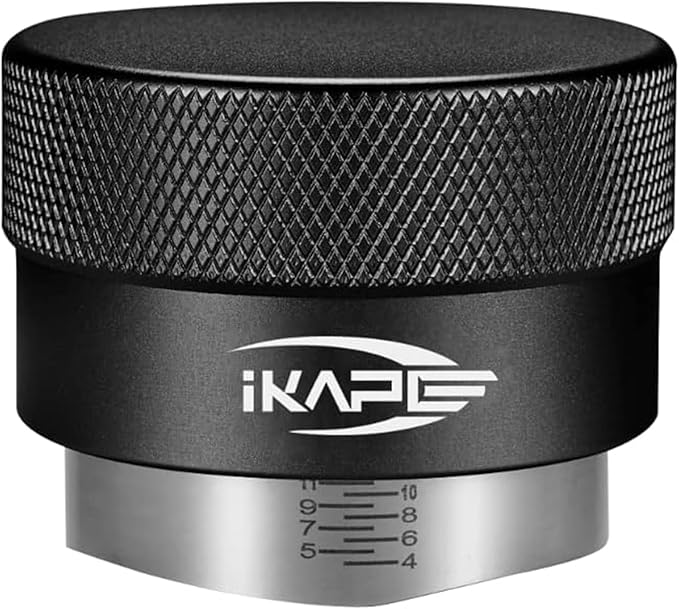 IKAPE Coffee Products, 49mm Coffee Distributor, Gravity Adaptive Espresso Distributor Fits All 49mm Espresso Portafilter(Black)