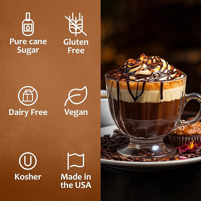 Syruvia Coffee Syrup, Cupcake Flavored Syrup for Drinks, Lattes, and Desserts – 25.4 fl oz,