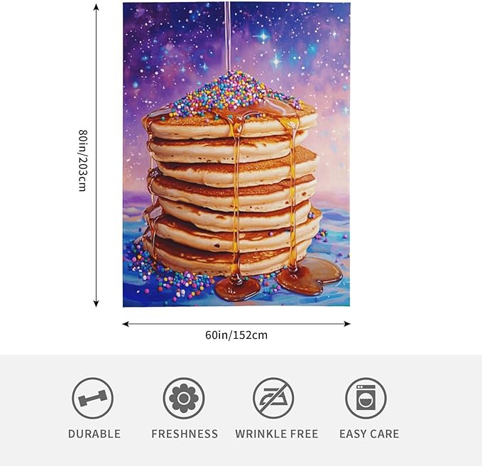 Honey Drizzle Dessert Fleece Blanket, Ultra-Soft Micro Fleece with Golden Syrup Flowing On Sweets, Lightweight & Cozy, Perfect for Foodie Decor,Sofa, Bed Or Gift, Machine-Washable 60X80 Inch