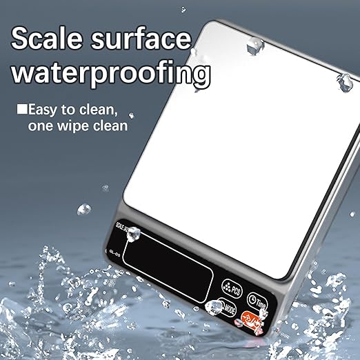 Food Scale,5kg/11lb Digital Kitchen Baking Scale Grams and Ounces for Cooking Coffee Meal prep Packages Weight Loss,0.1g high Precision,7Units with Timer, Easy Clean Stainless Steel