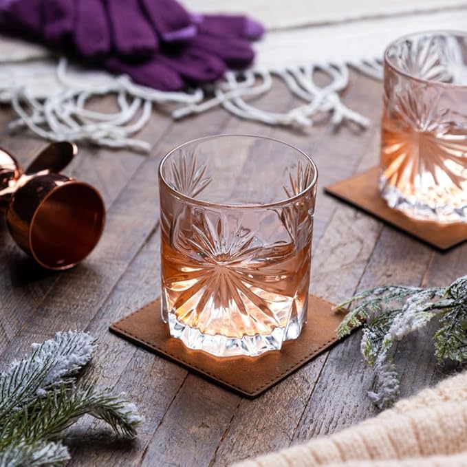 Shaker & Spoon Spiced Prickly Pear Syrup, 16oz Hibiscus Flowers & Cinnamon Flavored Syrups for Drinks, Margarita Mix Alternative, Vegan Craft Cocktail Syrup for Mocktails, Non Alcoholic Drinks