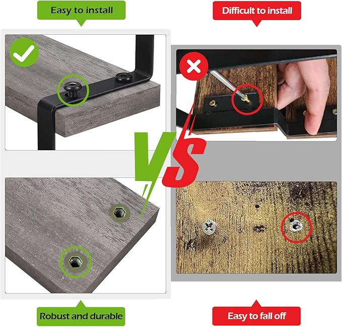 YINMIT Wooden Display Riser Stand, Tiered Perfume and Cologne Organizer Stand, 4 Tier Spice Rack Organizer, Rustic Display Shelf for Candles (4 Tier,Grey)