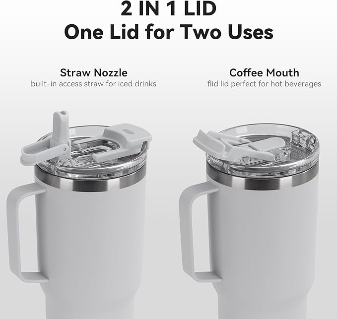 HASLE OUTFITTERS 30oz Tumbler Bulk with Handle, Insulated Travel Coffee Mug Set with Handle Leak-Proof Double Wall Stainless Steel Vacuum Tumblers Pack Metal Cup for Hot and Cold Drink