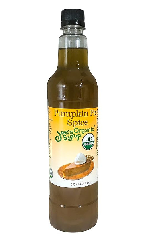Joe’s Syrup Organic Flavored Syrup, Organic Pumpkin Pie Spice, 750 ml