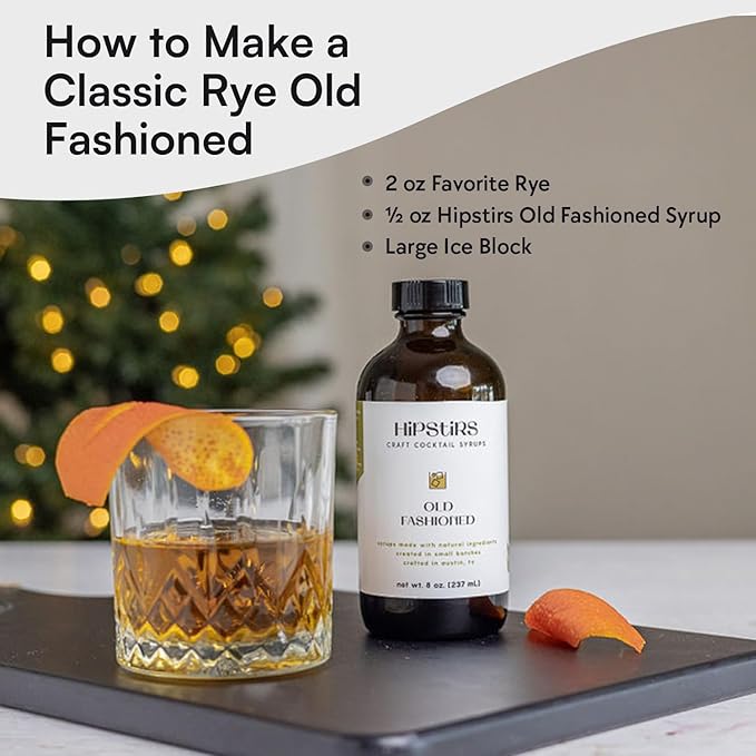 HipStirs Spring Cocktail Syrup Trio – Lavender Haze, Blackberry Mint & Old Fashioned (3 Pack, 8oz Bottles) | Craft Drink Mixers for Cocktails & Mocktails | Small Batch, Natural Ingredients