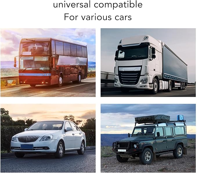 Haofy Portable Car Electric Kettle Hot Water Boiler 200W 1500ml 12V 24V Stainless Steel Display with Cigarette Lighter Plug for Travel