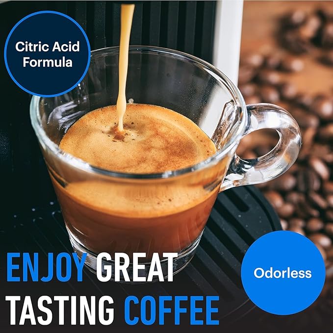 Descaling Solution (6 Uses) Coffee Machine Descaler Cleaner | Compatible with Breville Keurig Nespresso Delonghi & More | Liquid To Descale Automatic Coffee Makers & Espresso Machines 3 pack