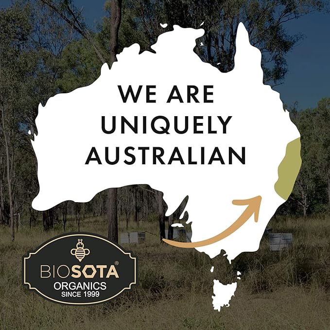 BIOSOTA Organic Manuka Honey MGO 550+ - Medical Grade Manuka Honey from Australia NPA/ULF 15+, 100% Raw Unheated Pure Honey, 8.8oz (550+) (MGO 550+)