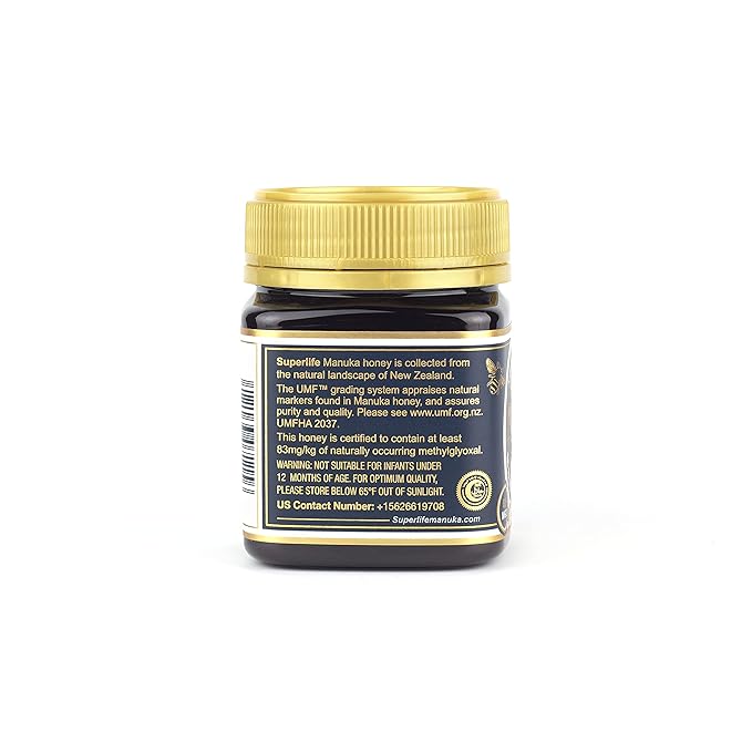 SuperLife Manuka Honey MGO 83+ (UMF 5+) | 100% Raw, Pure & Unpasteurized Monofloral Honey from New Zealand (250g)