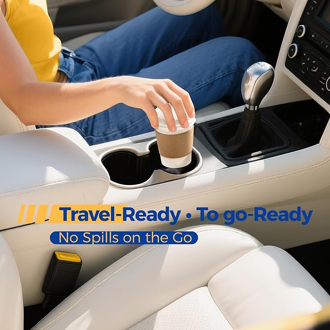 Fit Meal Prep 50 Pack 8 oz Disposable Coffee Cups with Lids, Sleeves, Leak-Proof To Go Coffee Cups with Lids, Durable Hot Paper Cups for Home, Office, Party, Business