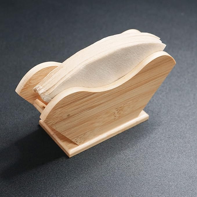 TOPINCN Coffee Filter Holder, Coffee Filter Paper Storage Rack & Stand for Cone Shape and Flat Bottom Paper, Dispenser Shelf for Home Kitchen Restaurant